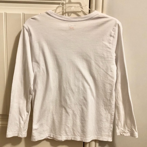 🦚Pick 2/$12- Children’s Place White Long Sleeve Graphic Tee- Size Large 10/12 - Picture 3 of 3